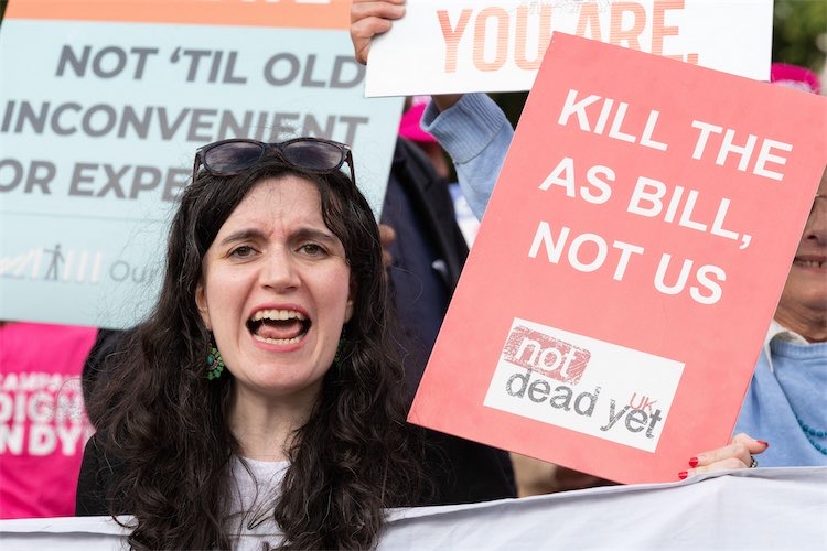 Anti-assisted dying bill protest